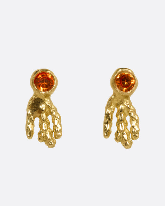 Sapphire Comet Stud Earrings