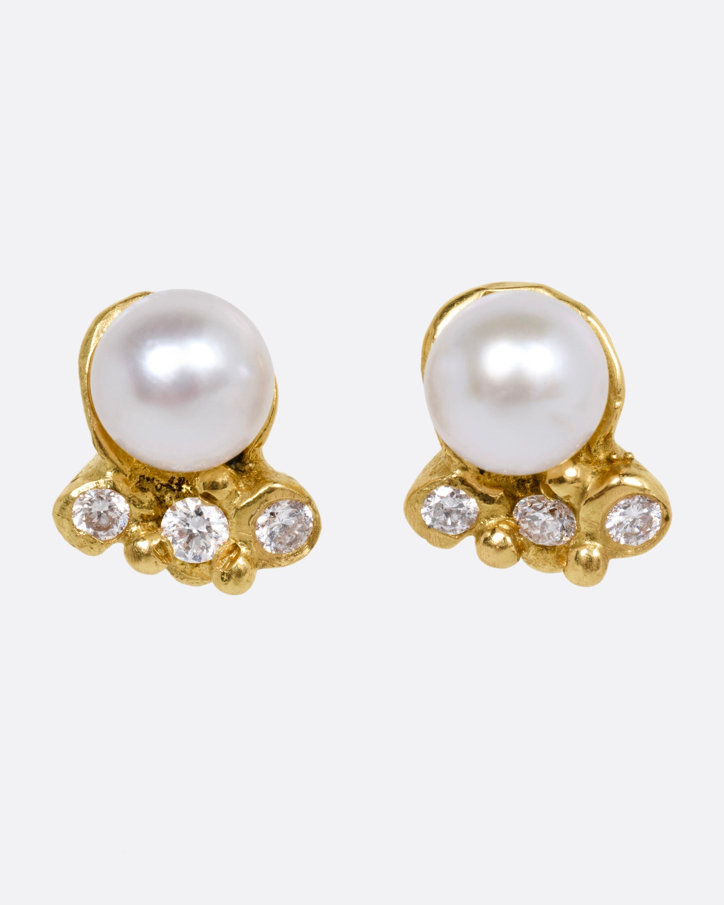 Full Moon and Stars Stud Earrings