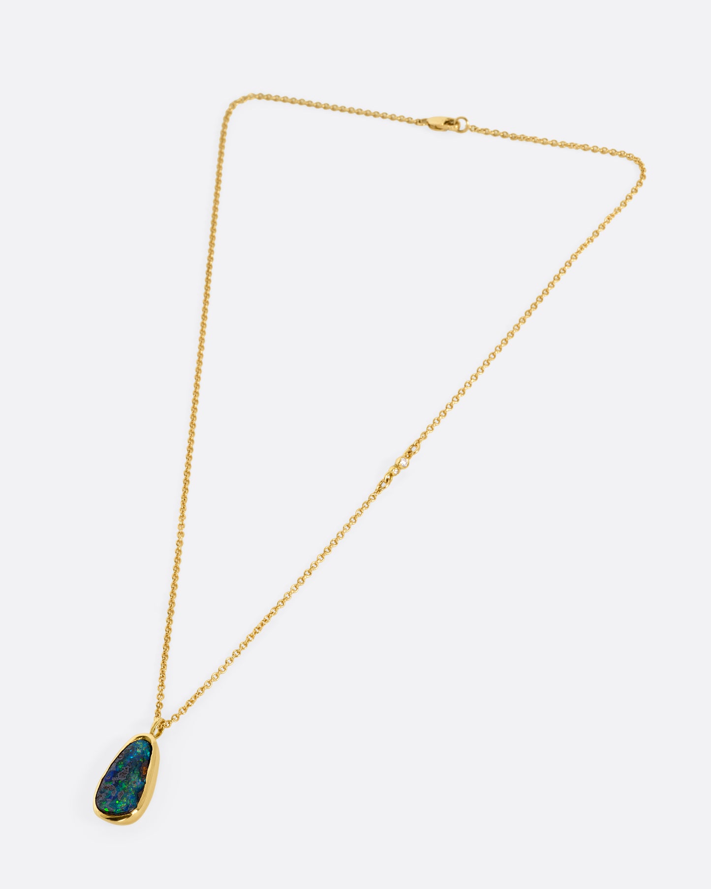 Galaxy Boulder Opal Pendant Necklace