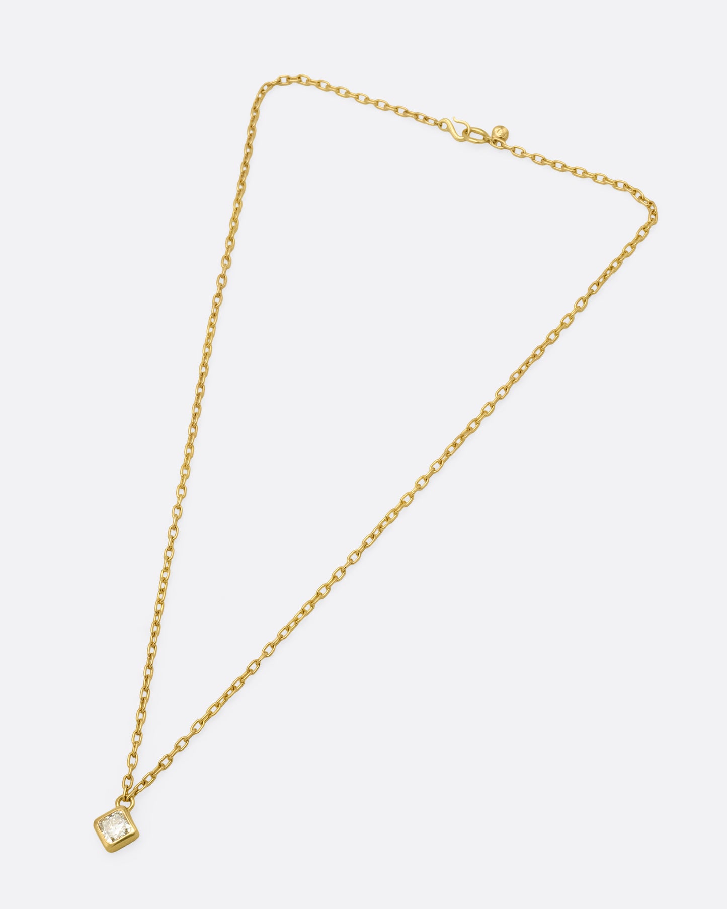 Cushion Cut Diamond Necklace