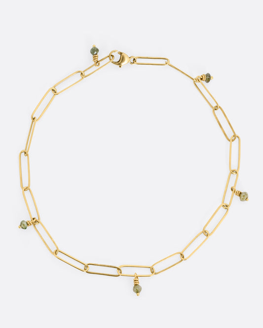 Popsicle Stick Green Diamond Bracelet