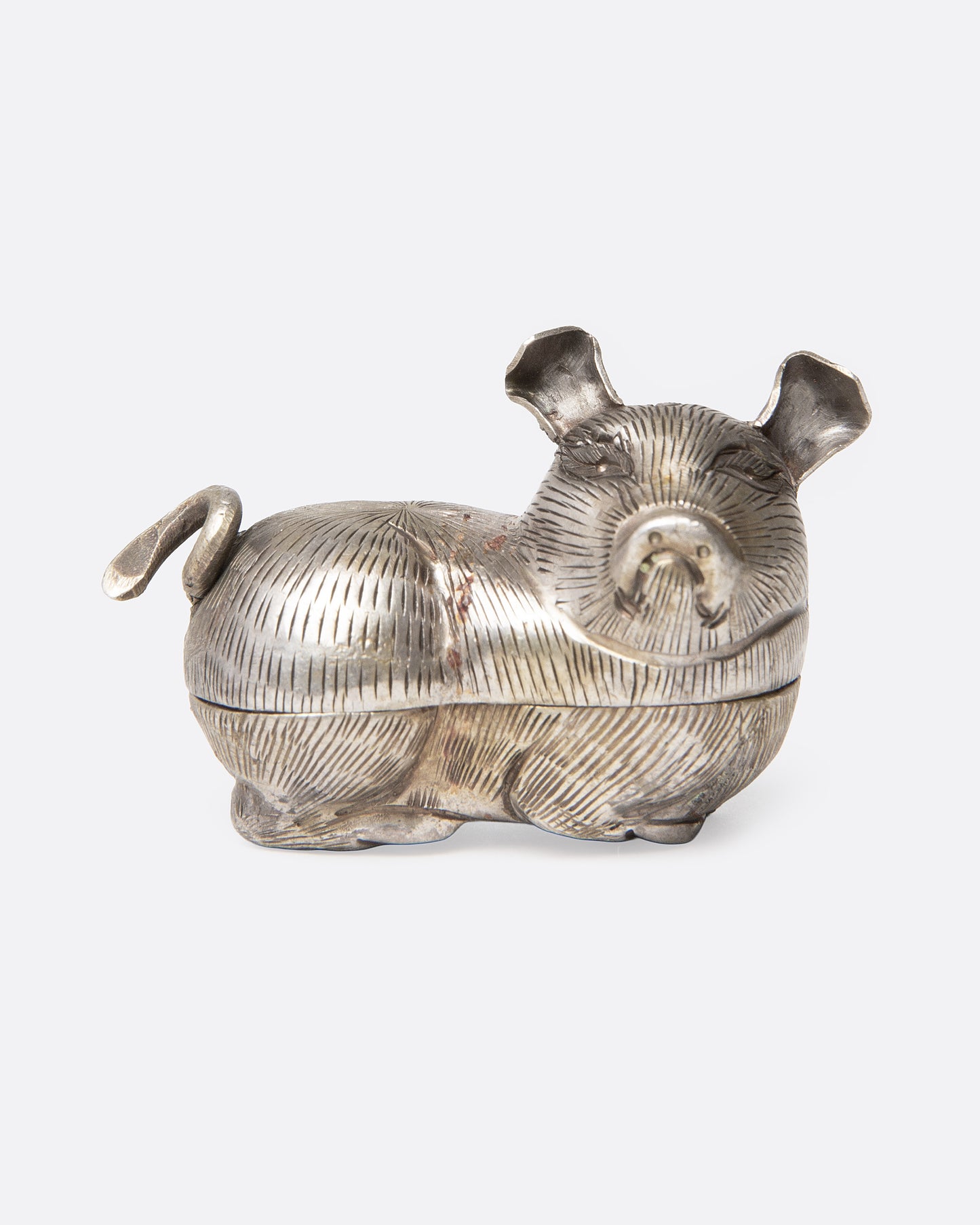 Thai Silver Pig Betel Nut Box