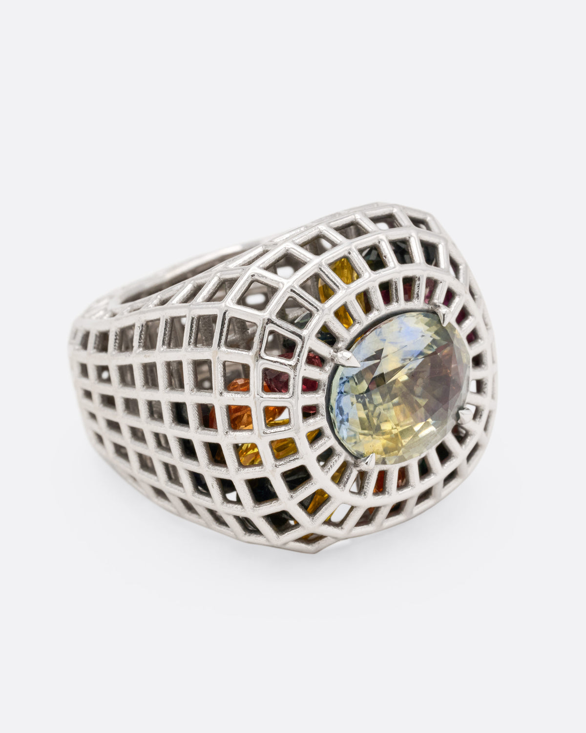 Bicolor Sapphire Cagey Lady Ring
