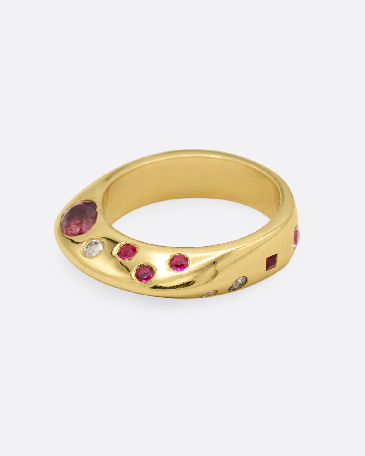 Diamond, Sapphire, and Ruby Baby Boo Ring