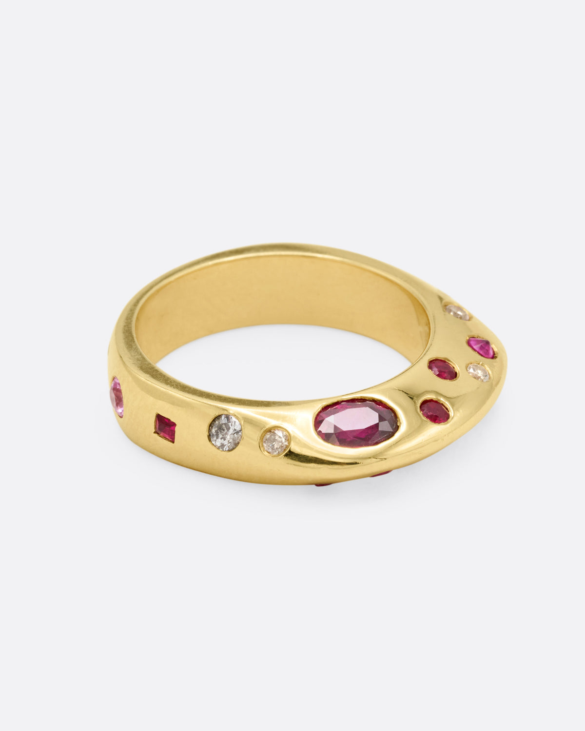 Diamond, Sapphire, and Ruby Baby Boo Ring
