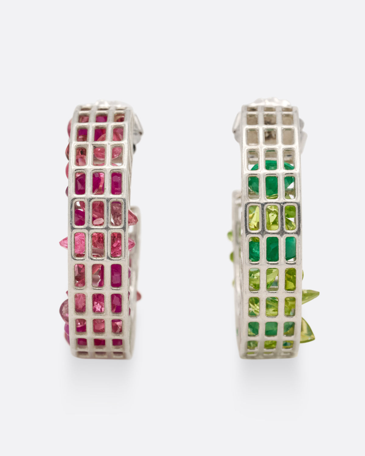 Cagey Banded Hoop Earrings