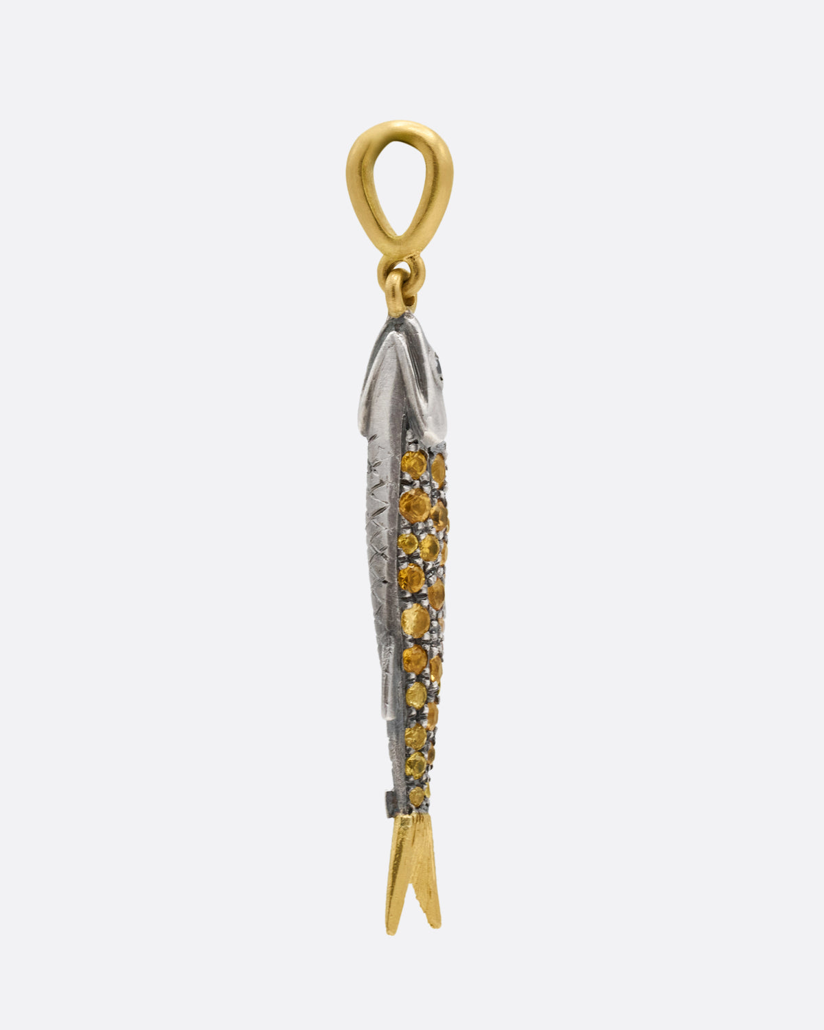 Sapphire and Diamond Sardine Pendant