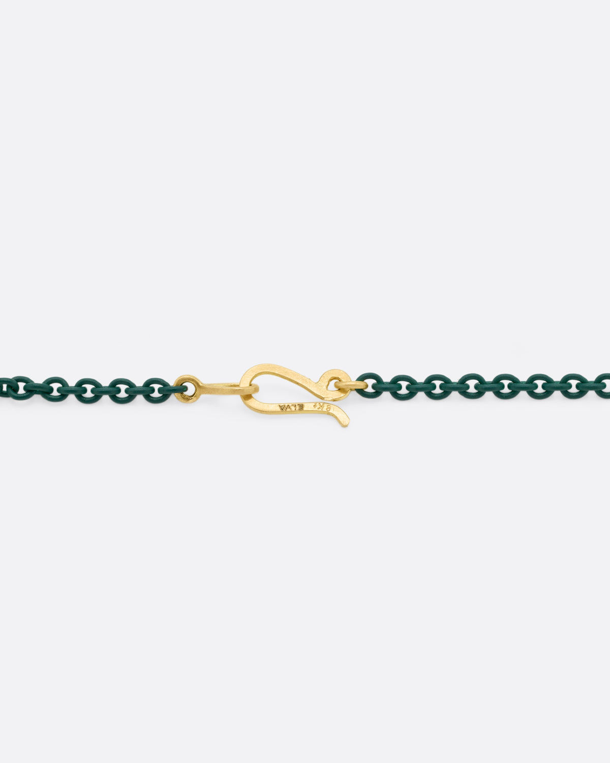 Moss Green Acrylic Coated Chain Necklace
