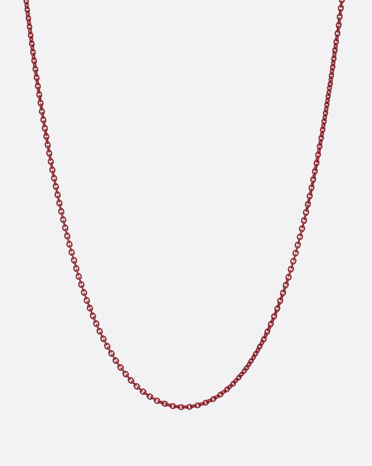 Burgundy Acrylic Coated Chain Necklace