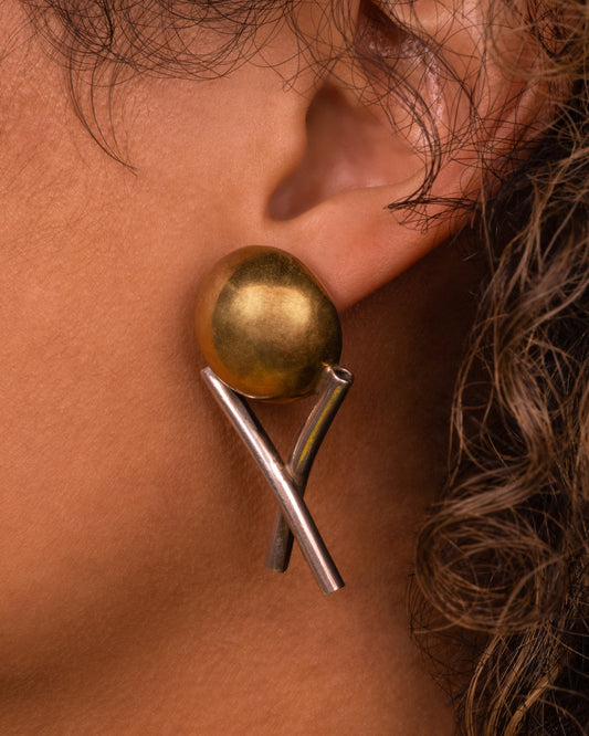Mixed Metal X Earrings