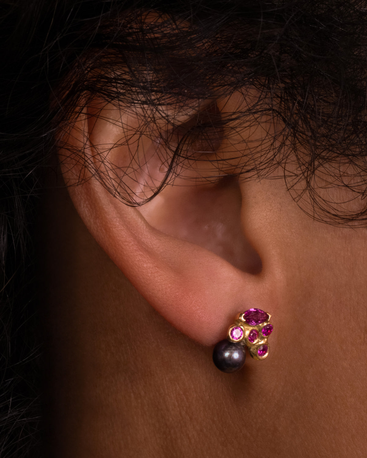 Ruby Constellation Stud Earrings