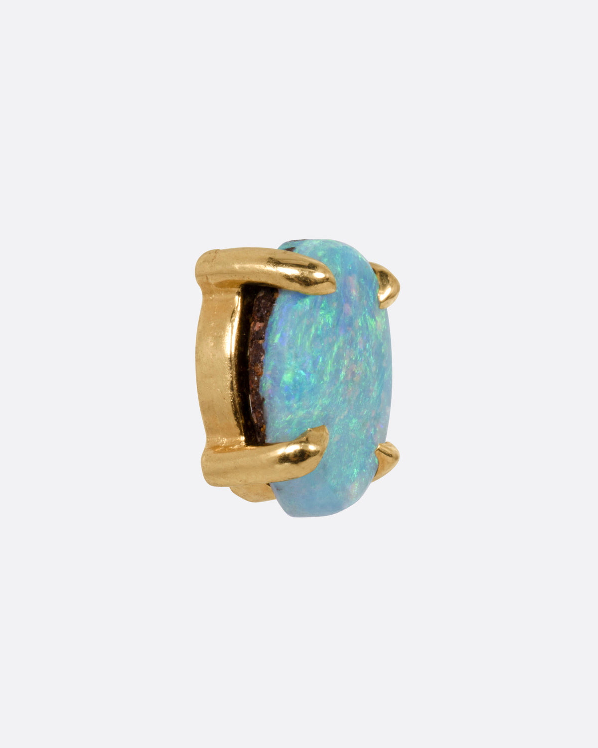 Contrasting Stones Boulder Opal Stud Earrings