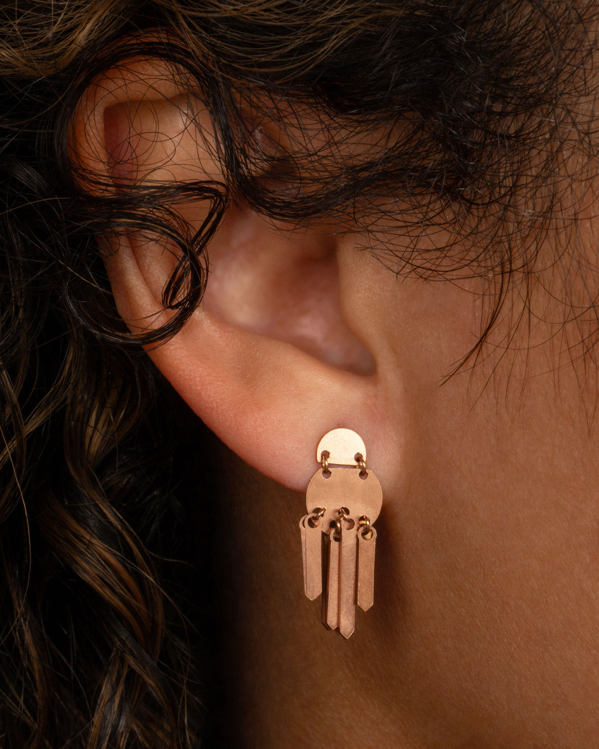 Double Dot Fringe Earrings