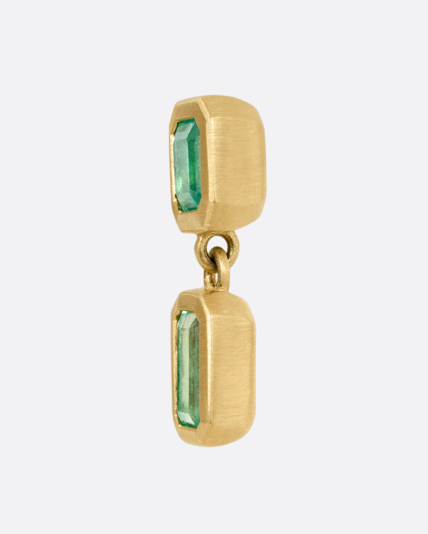 Double Drop Emerald Earring