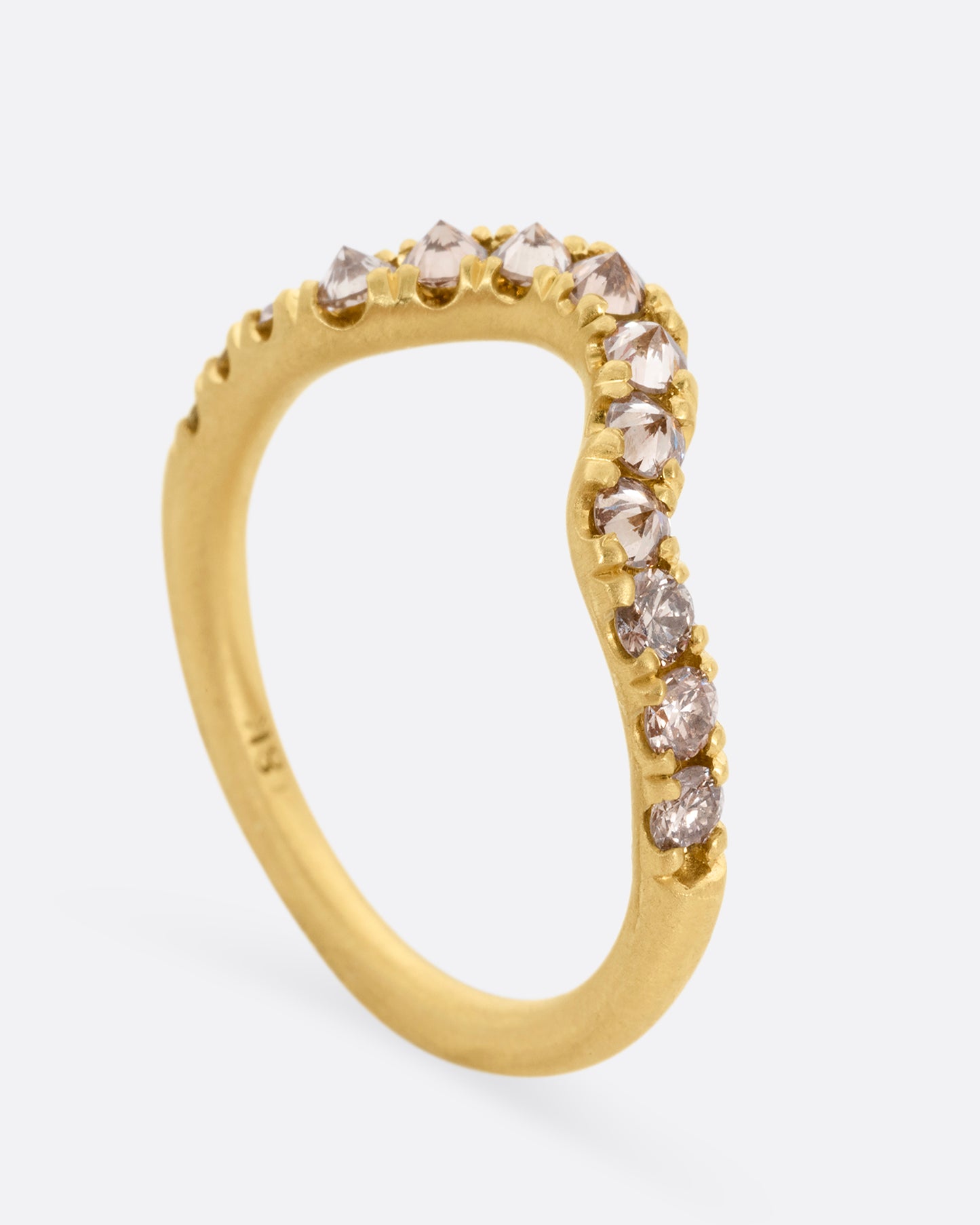 Champagne Diamond Curve Ring
