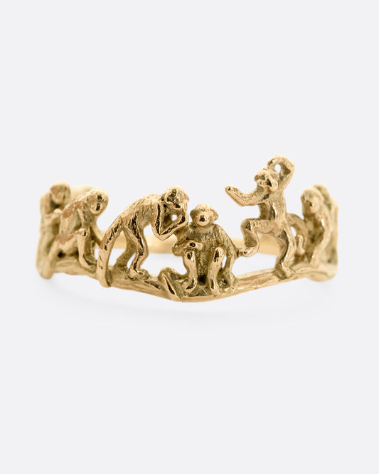 Monkey Family Ring