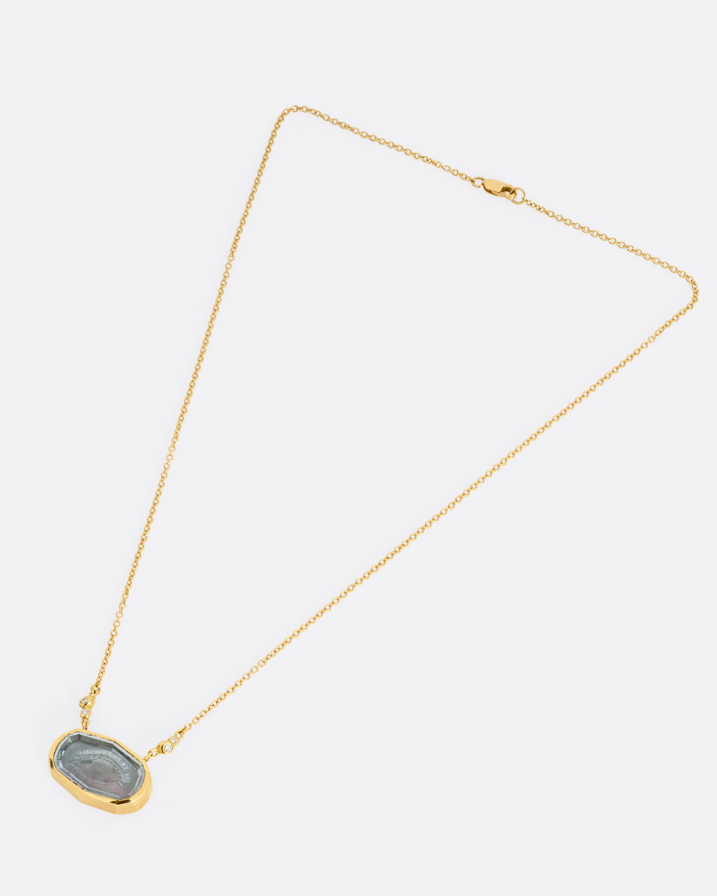 Quartz Eye Intaglio Pendant Necklace