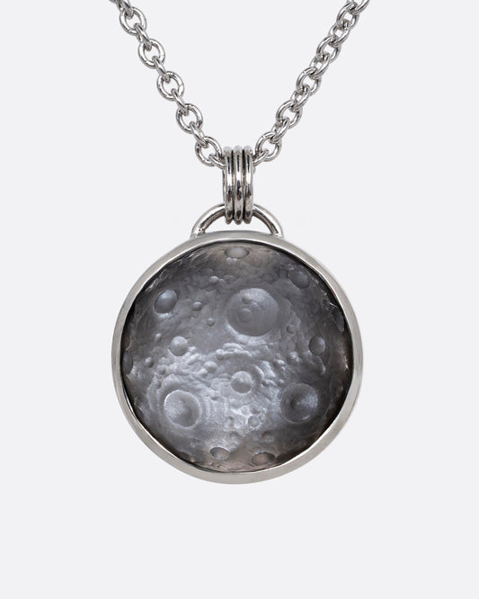 Moonstone Full Moon Intaglio Pendant Necklace