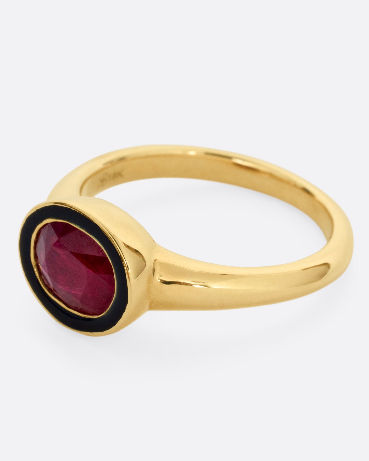 Ruby and Enamel Ring
