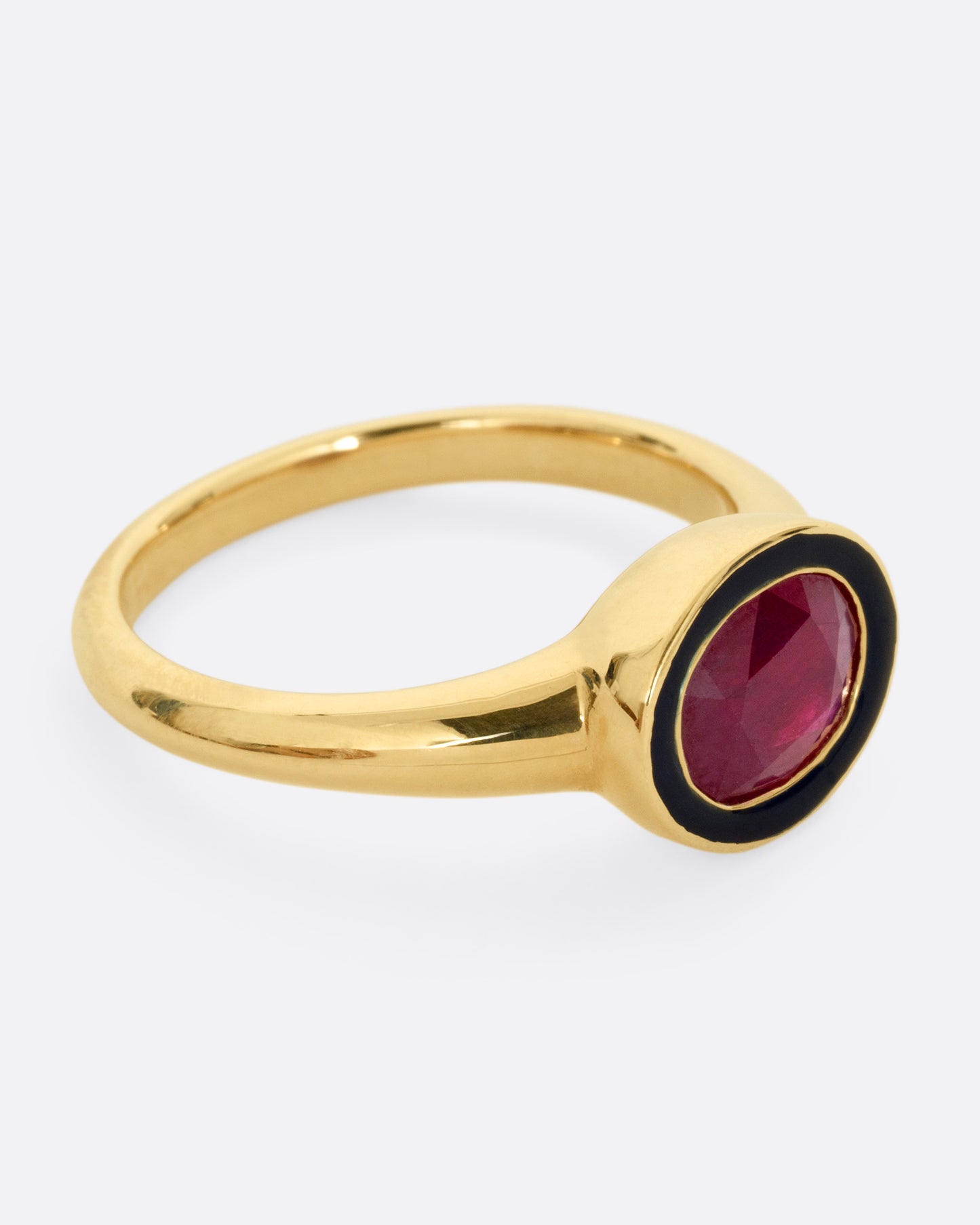 Ruby and Enamel Ring