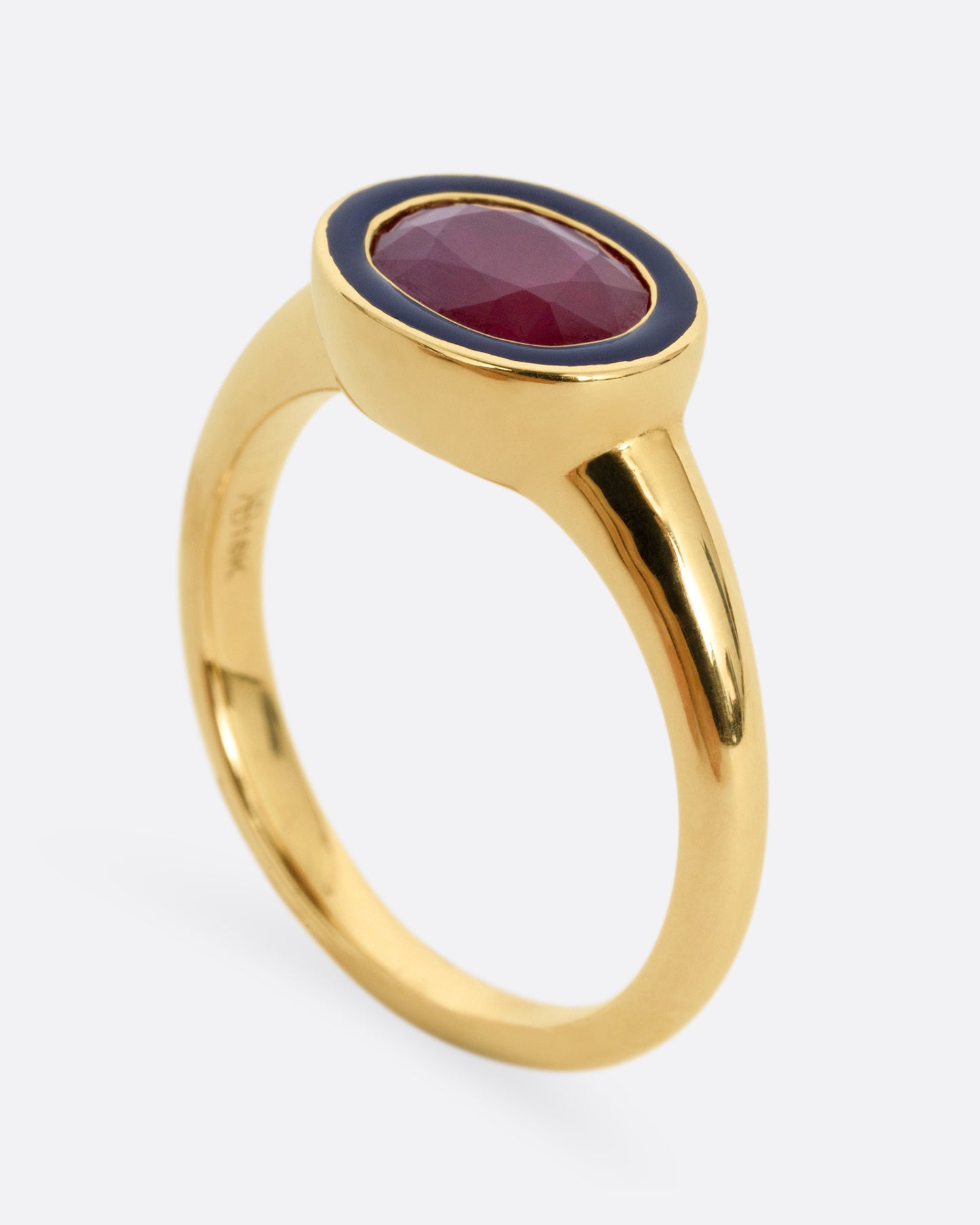 Ruby and Enamel Ring