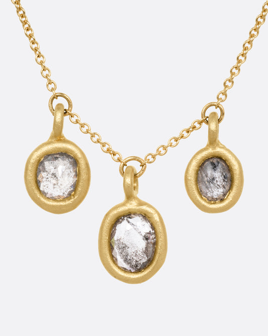 Triple Charm Diamond Necklace