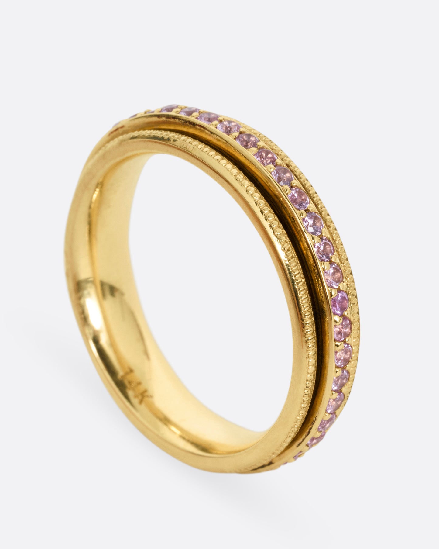 Pale Pink Sapphire Spinner Ring