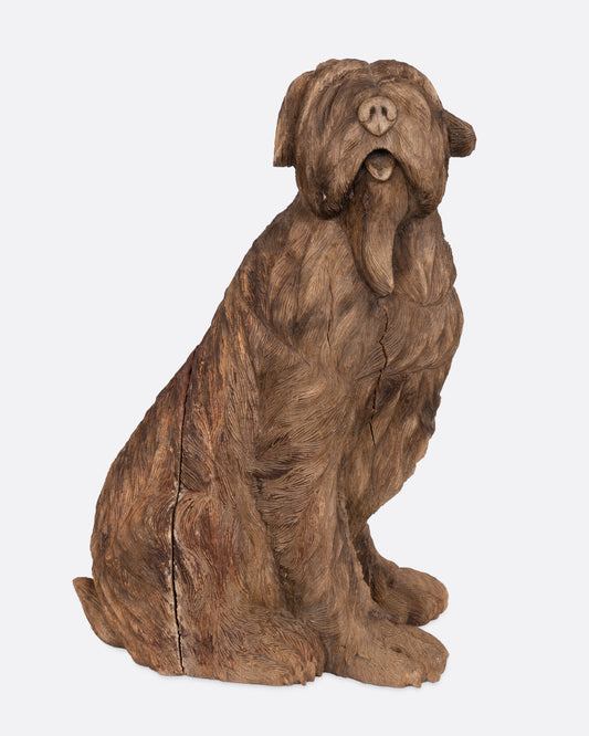Wooden Dog Takaan Sculpture