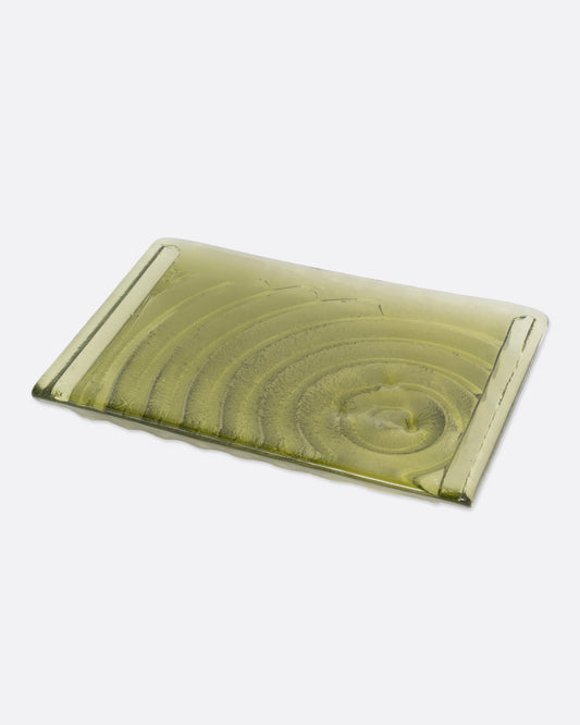 Green Glass Tray