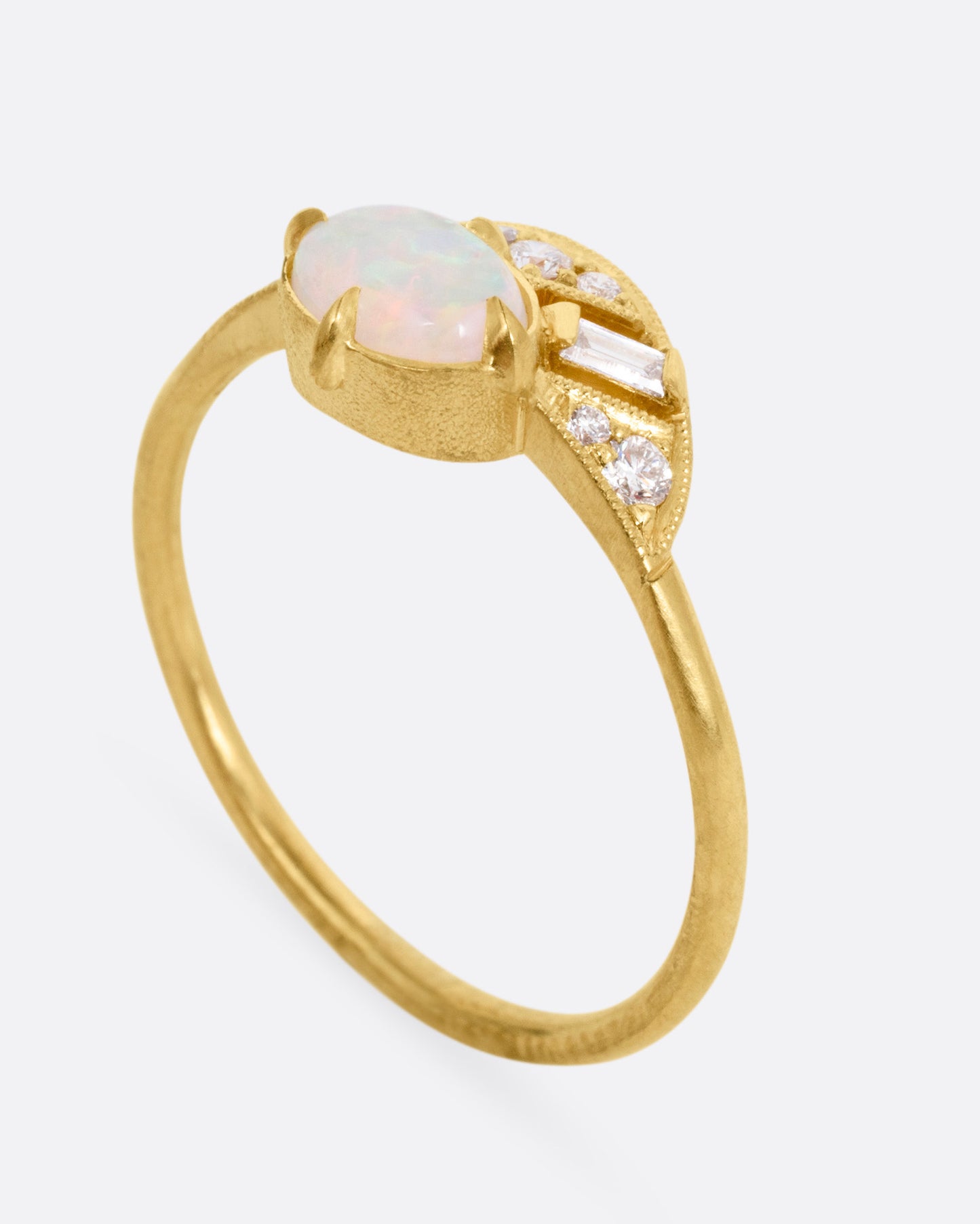 Opal and Diamond Leanne Ring