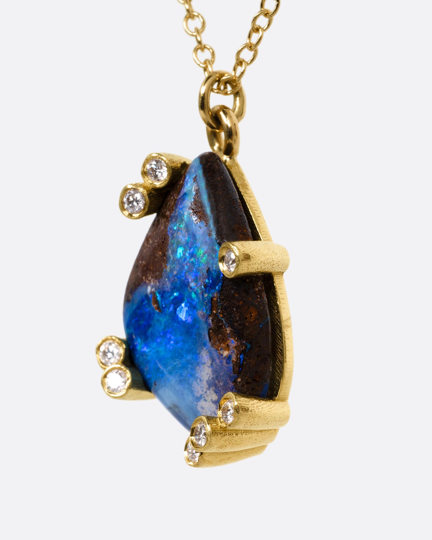Boulder Opal Anemone Necklace