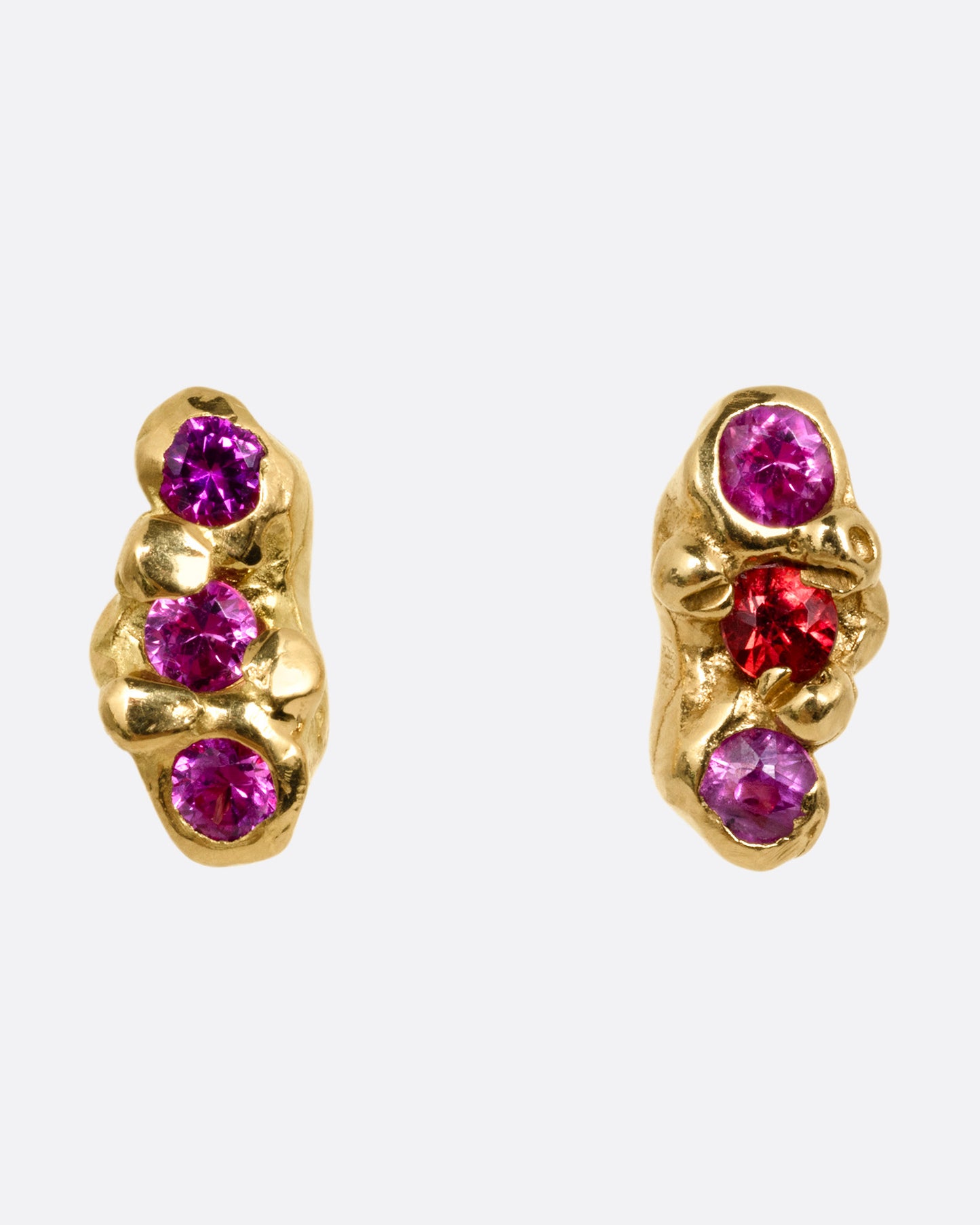 Ruby Cloud Stud Earrings