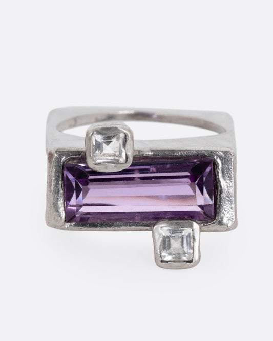 Amethyst Baguette Ring
