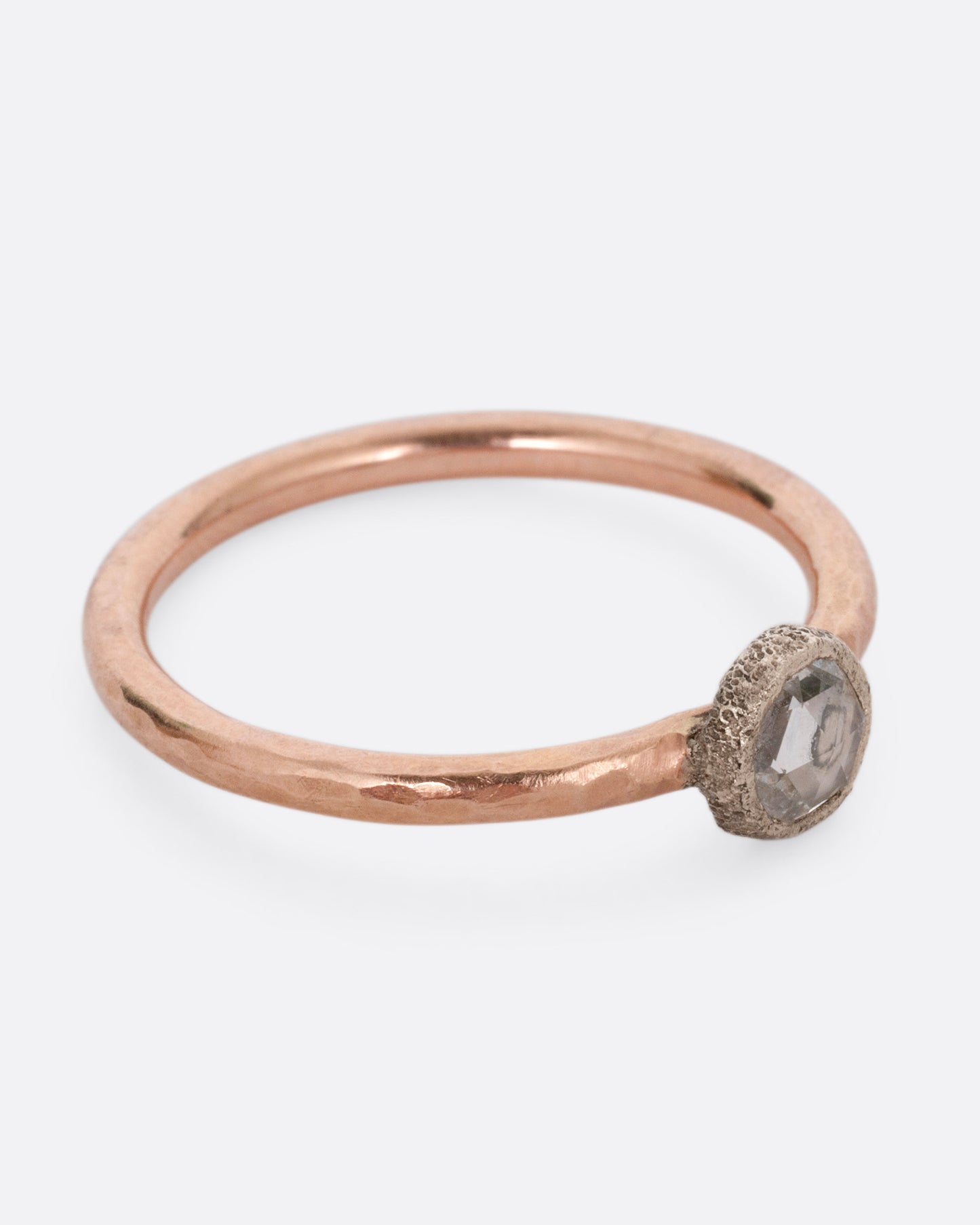 Rose and White Gold Diamond Ring