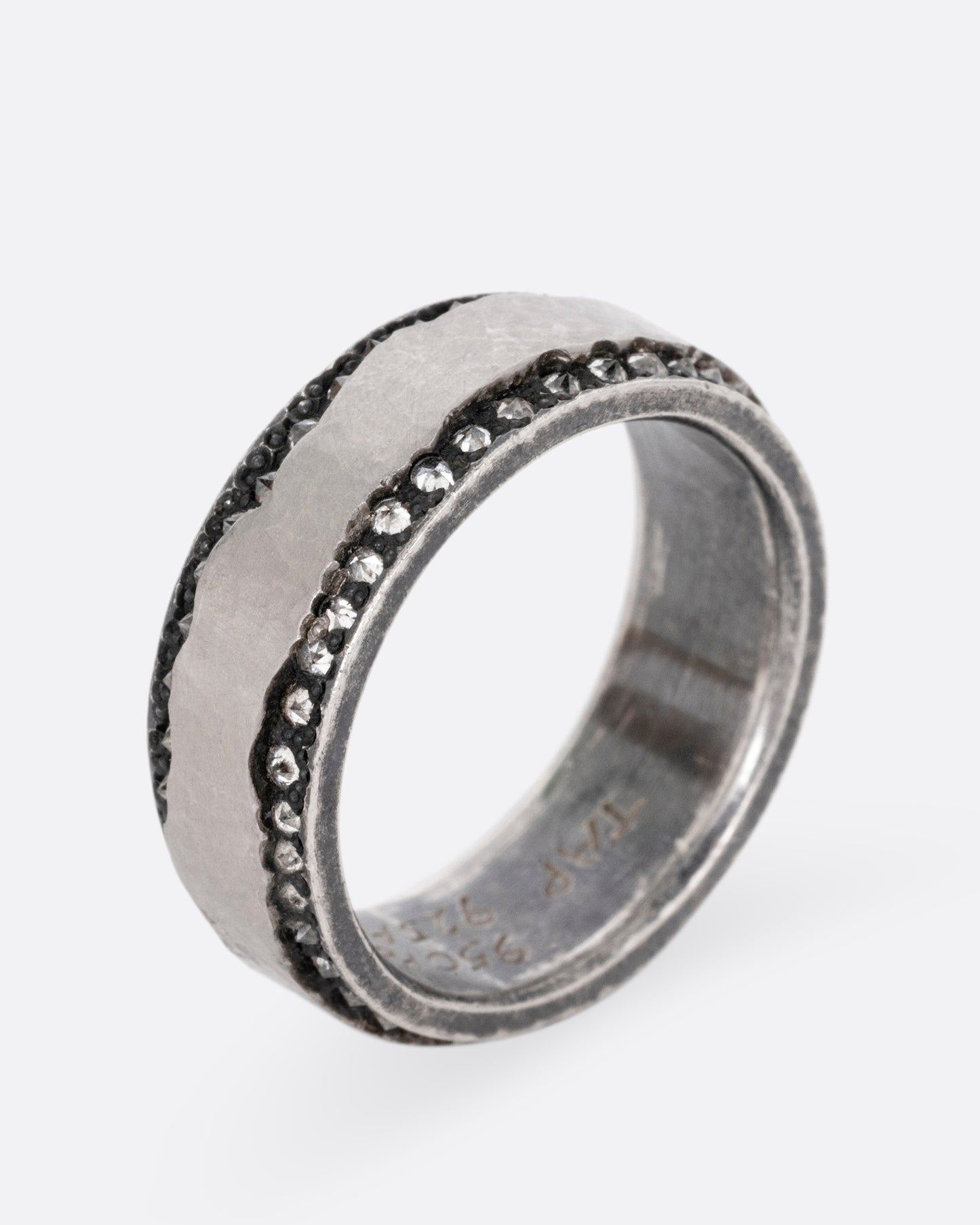 Inverted Diamond Platinum Ring