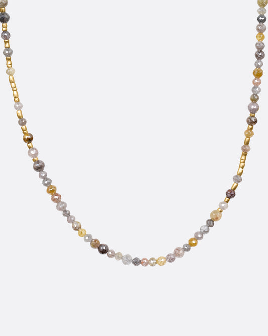 Diamond Bead Opera Necklace