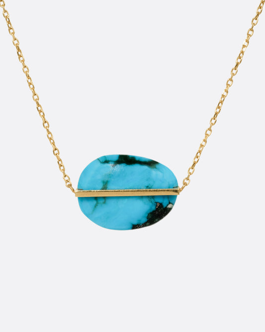 Turquoise Band Pendant Necklace