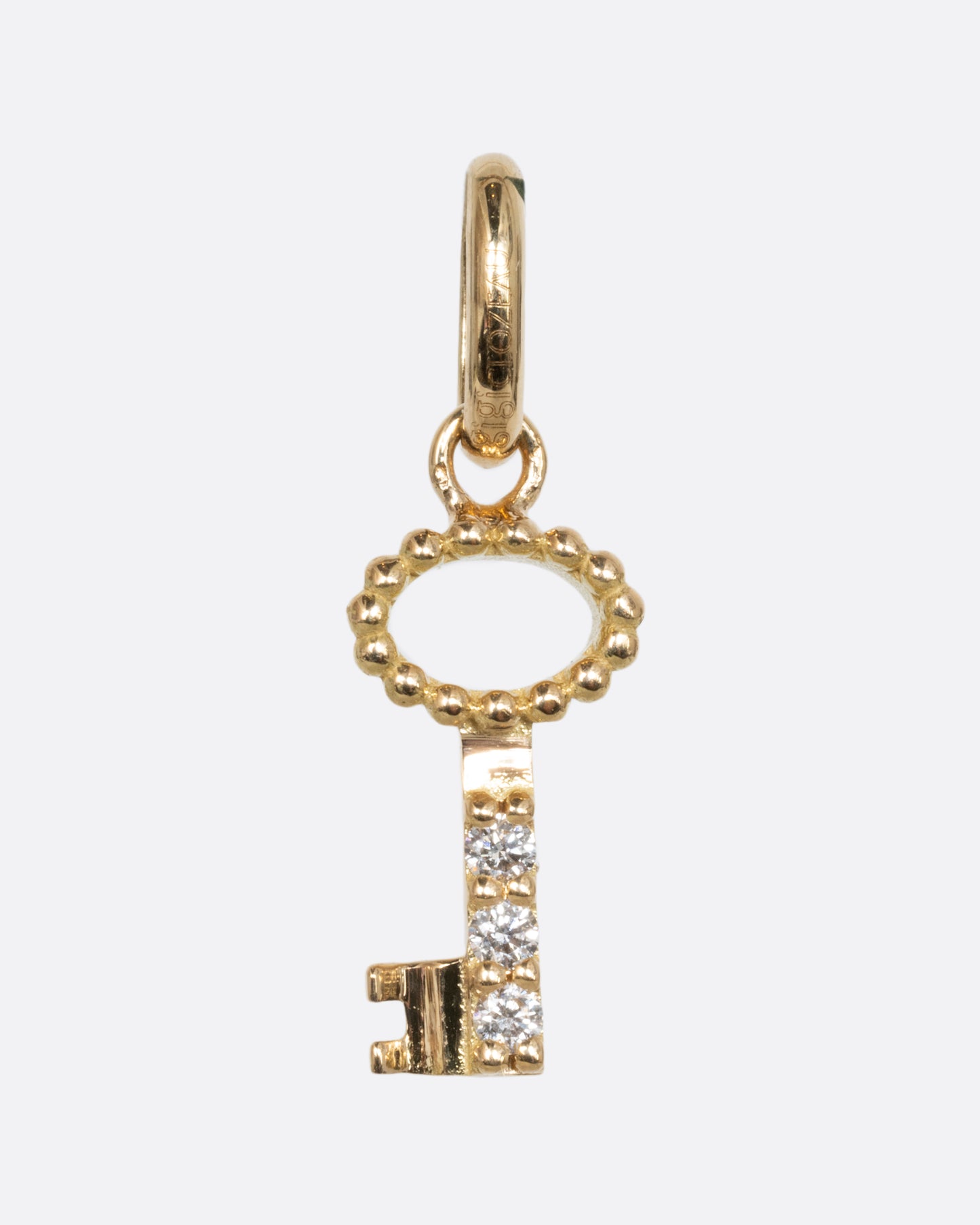 Diamond Key Charm Pendant