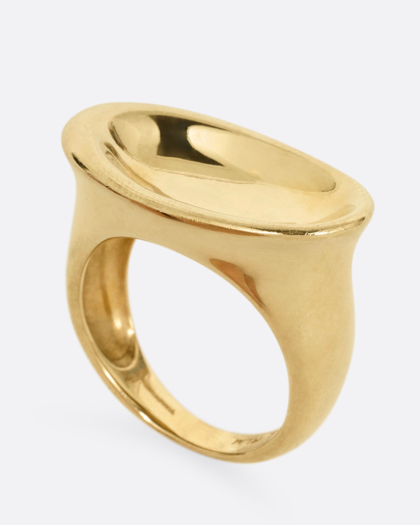 Concave Signet Ring