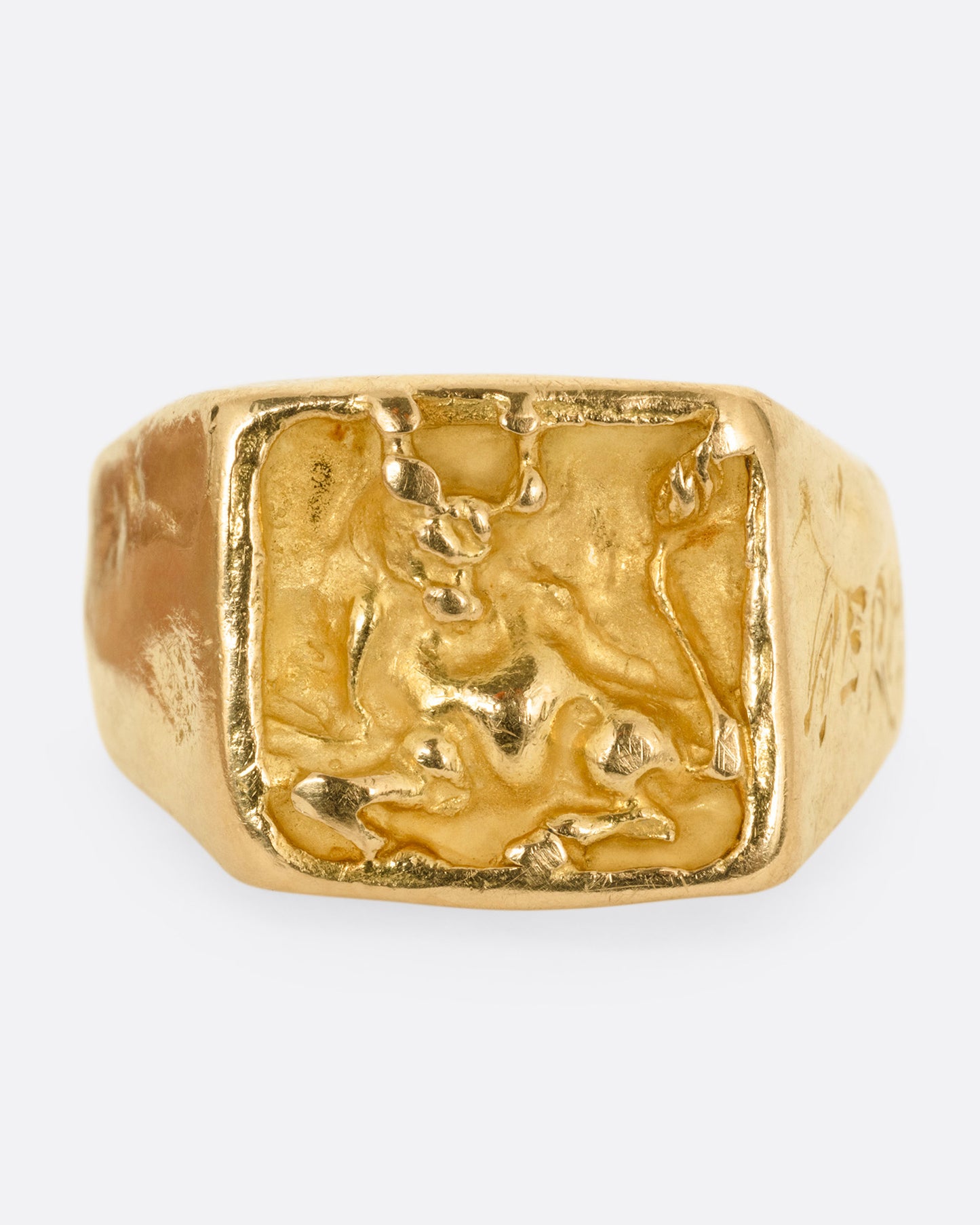 Taurus Bull Signet Ring