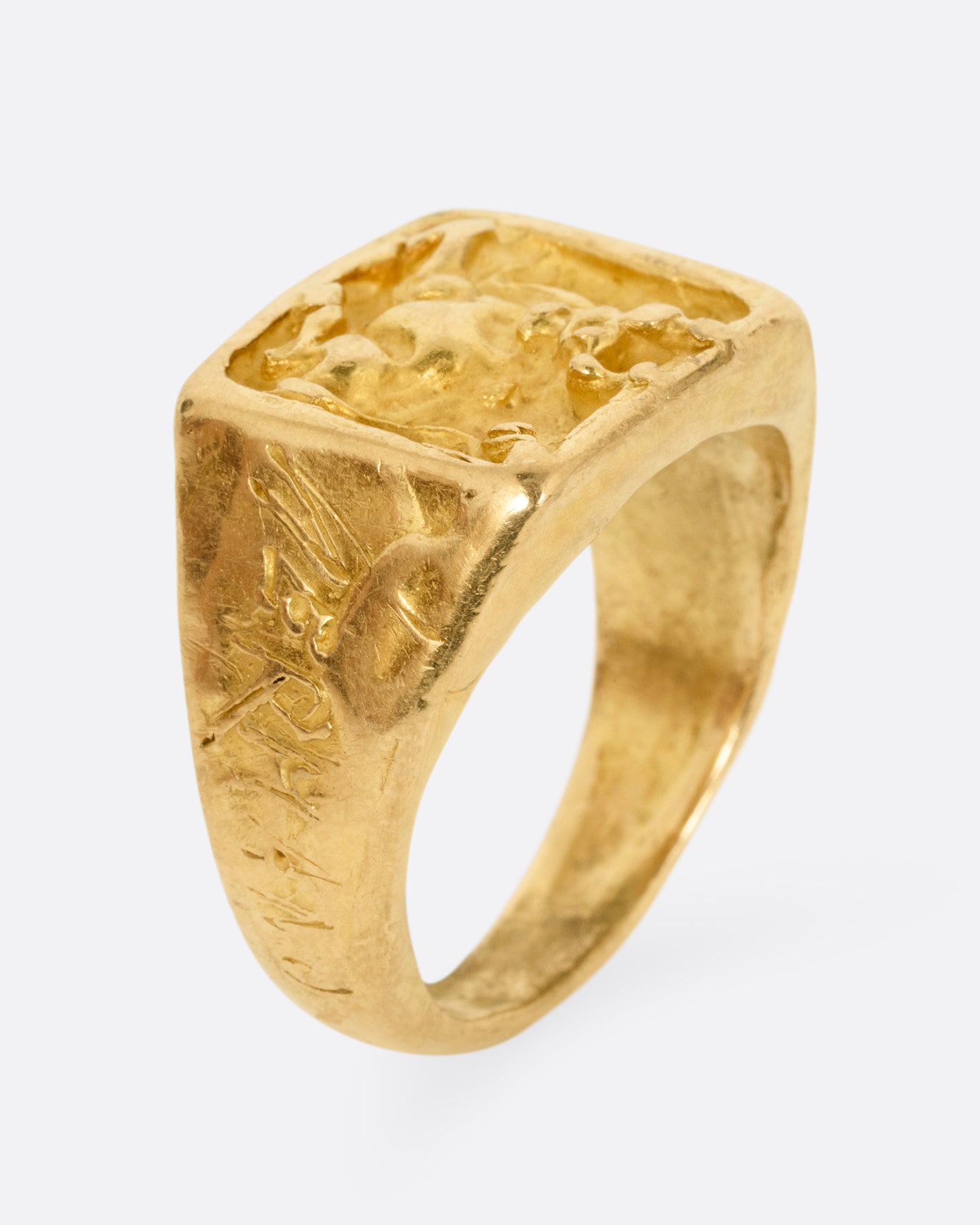 Taurus Bull Signet Ring