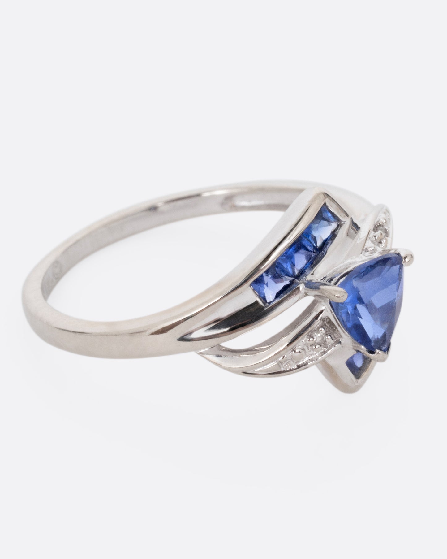 Sapphire and Diamond Wrap Ring