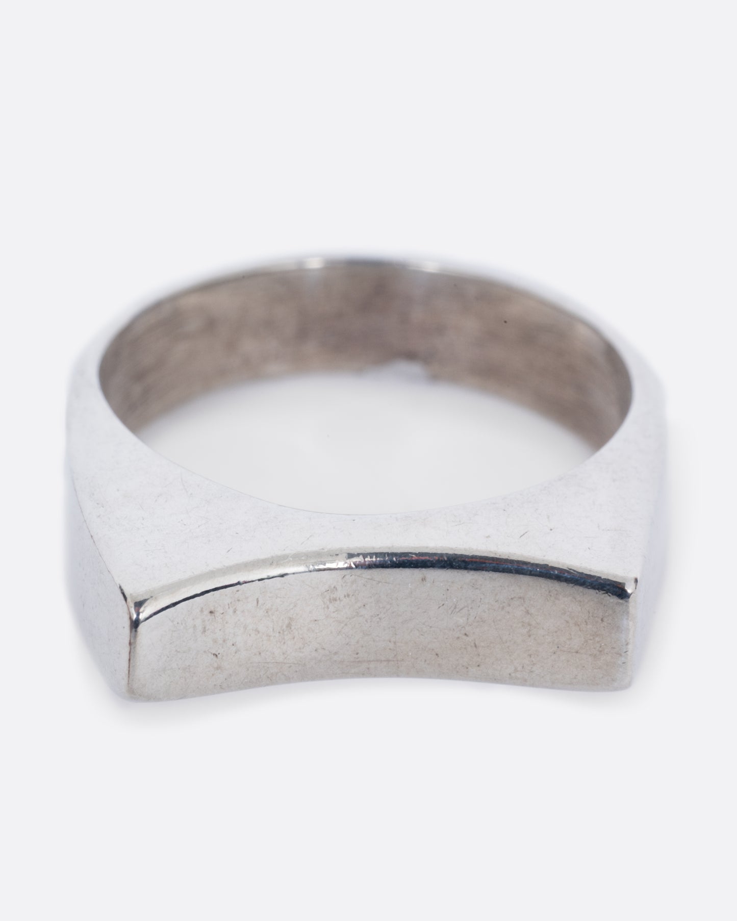 Concave Rectangular Signet Ring
