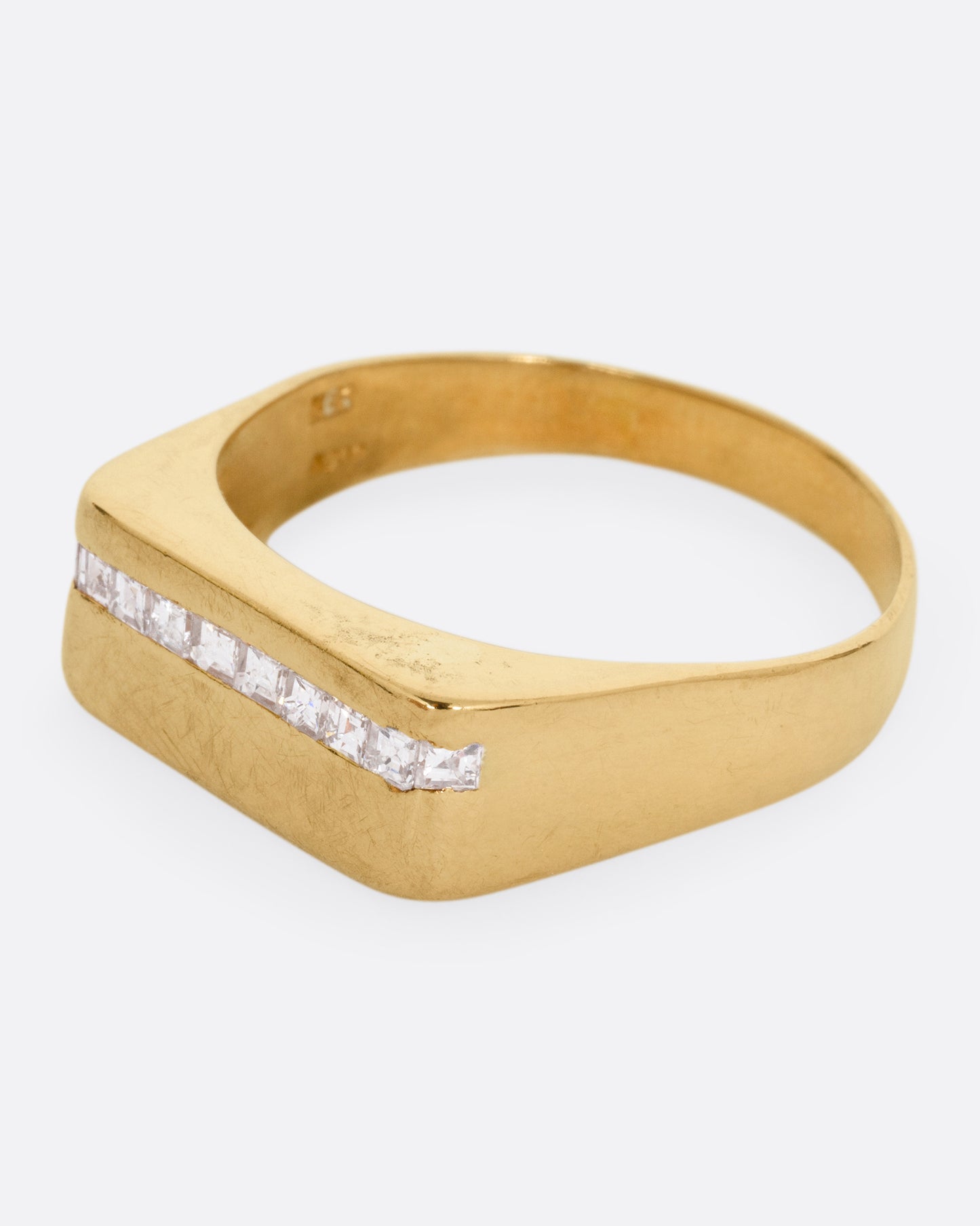 Rectangular Diamond Signet