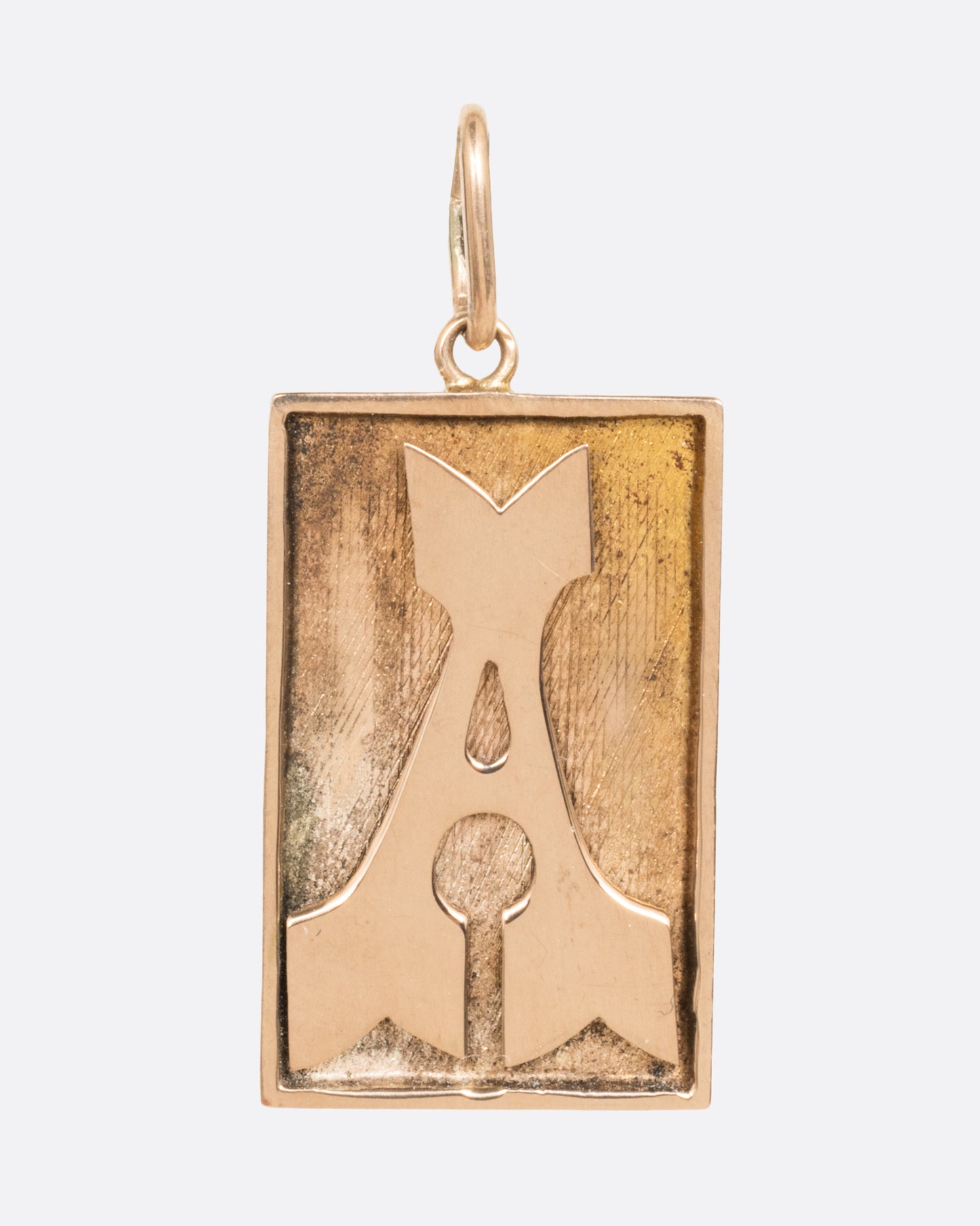 Rectangular Letter 'A' Pendant