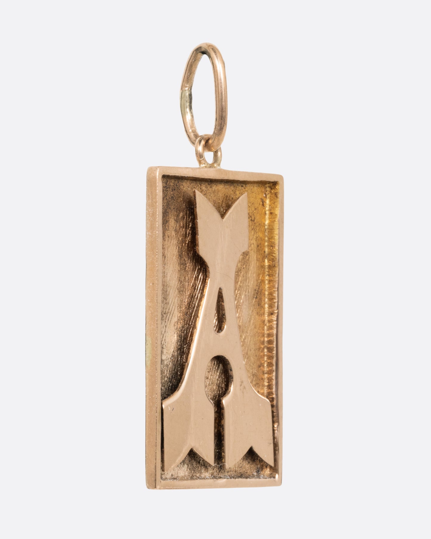 Rectangular Letter 'A' Pendant