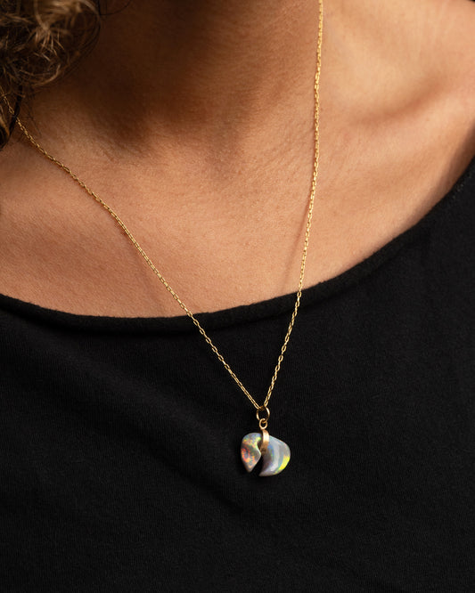 Opal Bear Claw Pendant Necklace
