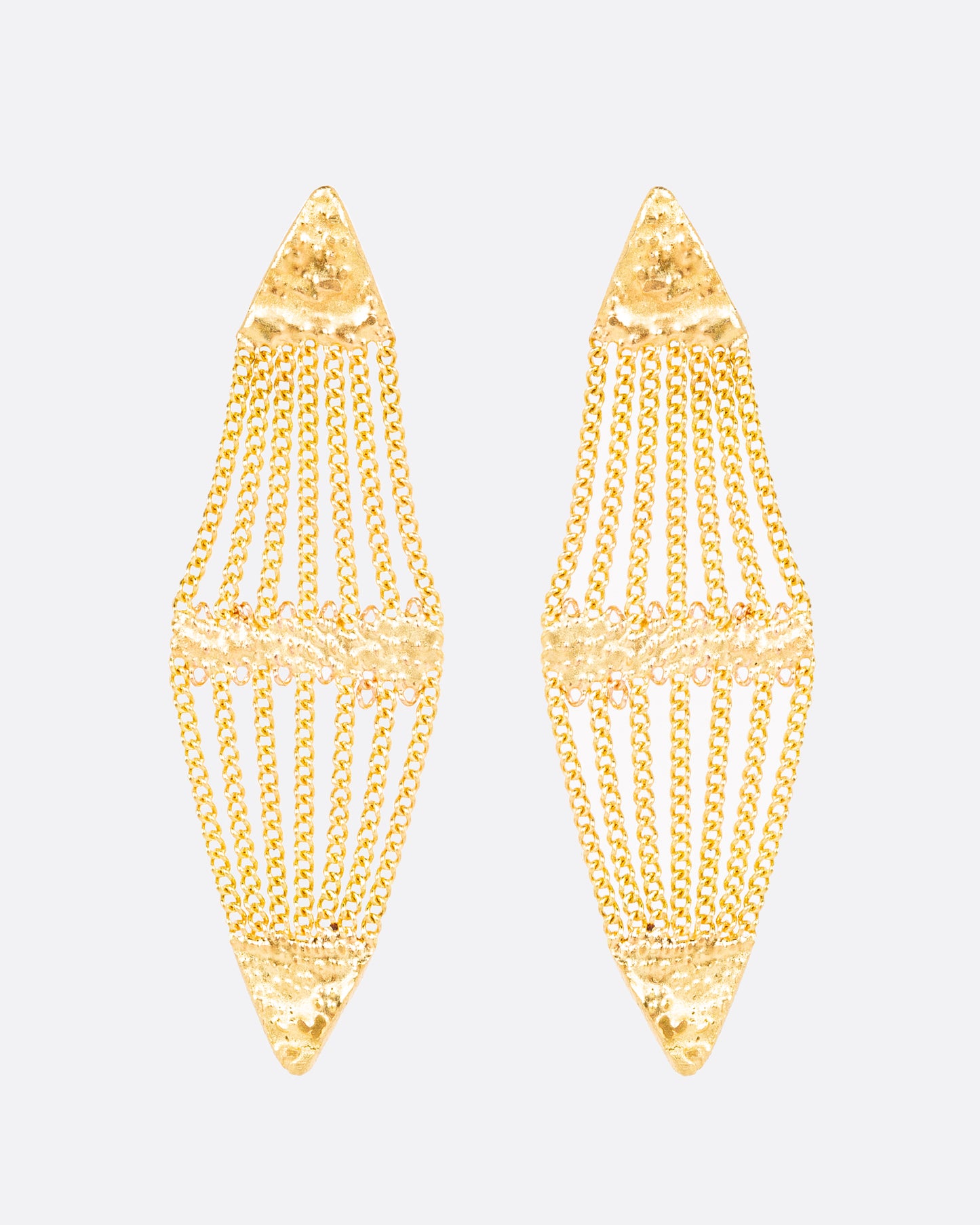 Mini Chain Canoe Earrings