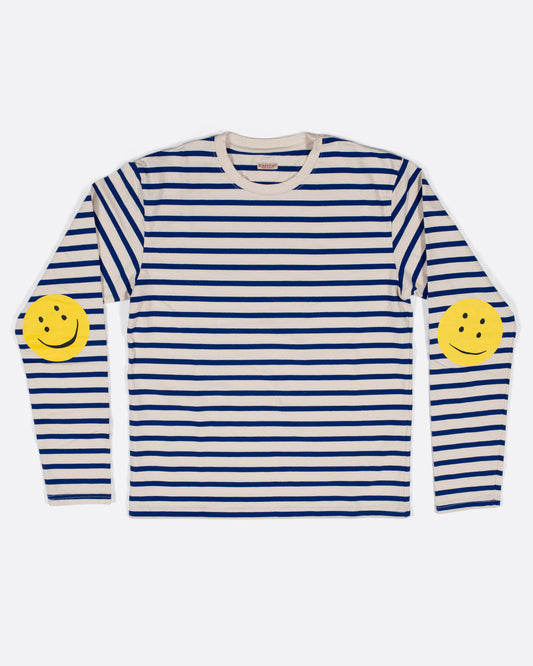 Kapital Rain Smiley Long Sleeve Shirt - Blue