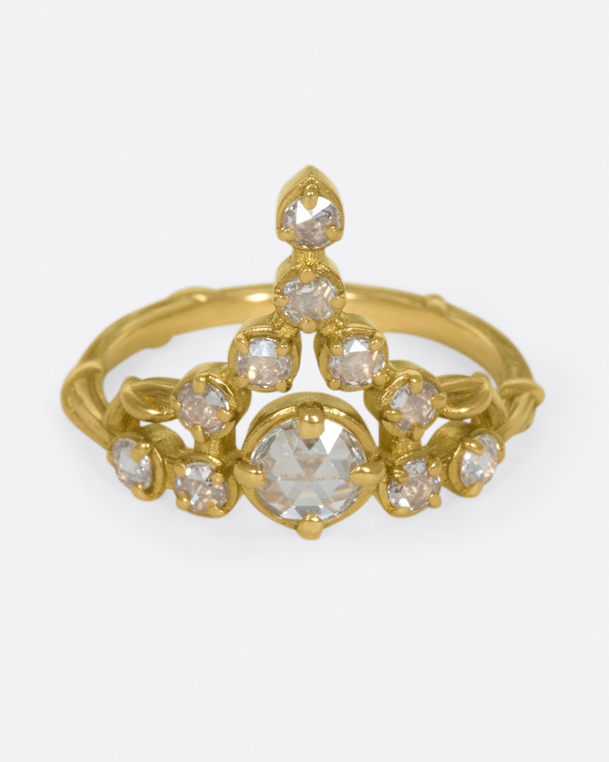 This ring makes a statement, but is also comfortable for everyday wear and is inspired by the ultimate power accessory, a tiara,